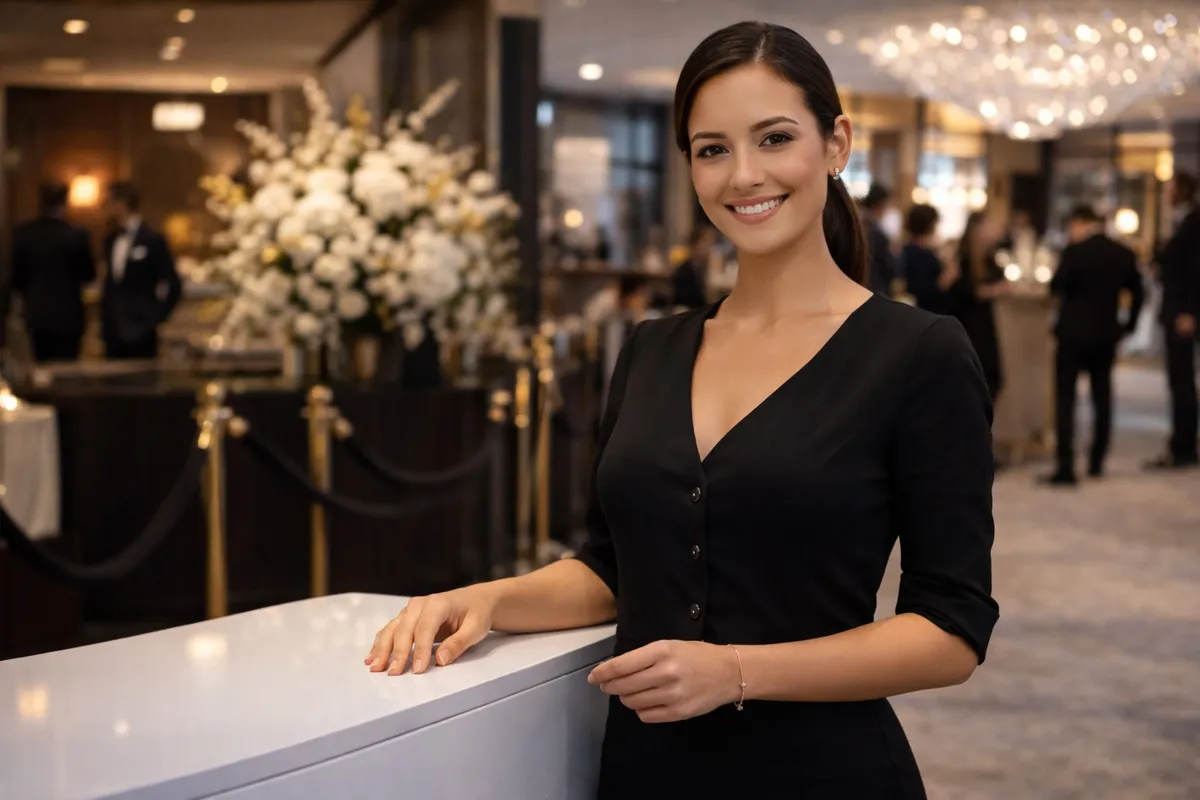VIP Hostess in einem exklusiven Umfeld.
